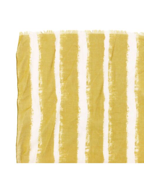 Foulard Rayé jaune - 184x68 cm